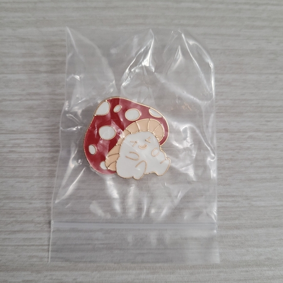 Giggling Mushroom Adorable Enamel Pin - Picture 8 of 9